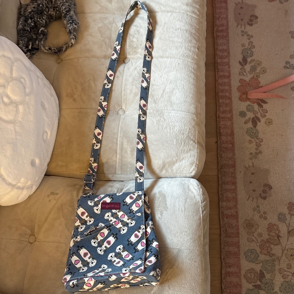 Bungalow 360 vegan crossbody bag with sea otters